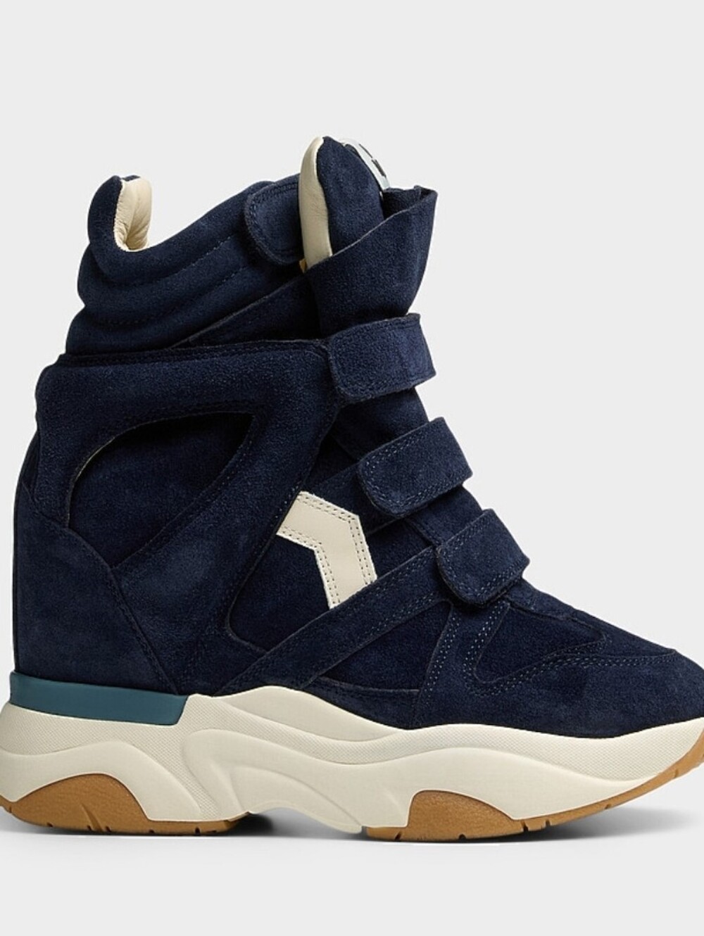 Navy  High-Top Velcro Wedge BALSKEE SNEAKERS 37